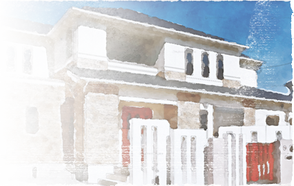 水彩画風の家の写真