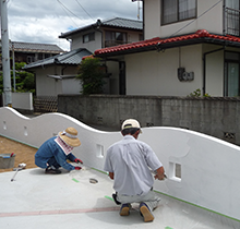 施工工事中の写真